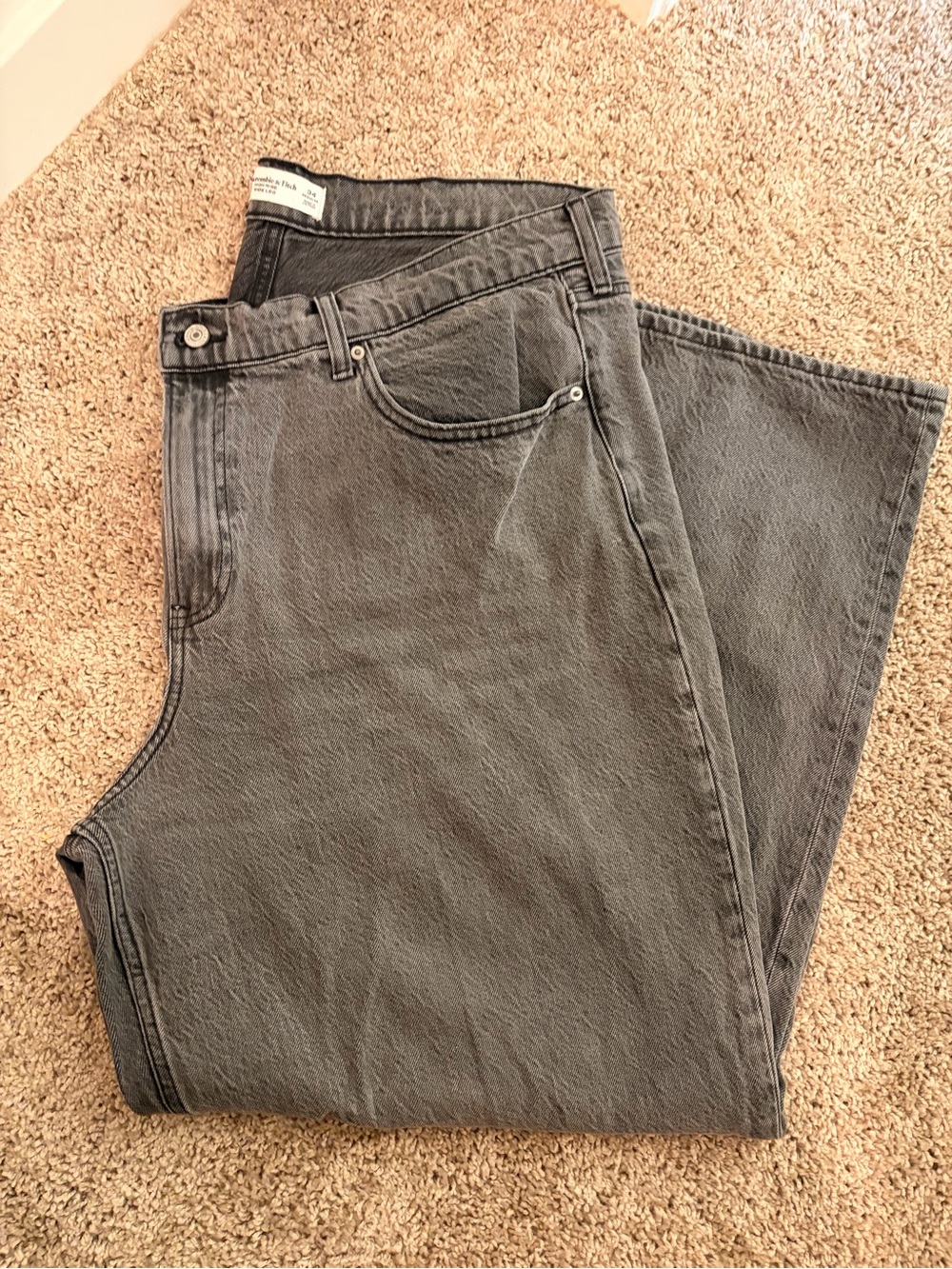 Abercrombie & Fitch high rise wide leg jeans
